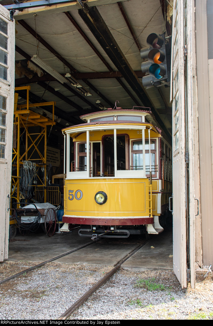 Streetcar #50 gets ready for the day's trips